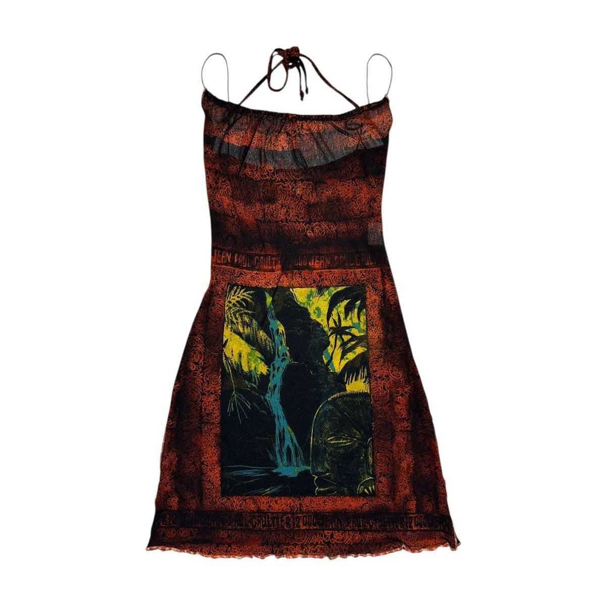 Tropical paradise mesh minidress