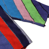 multicolor striped knit henley thermal