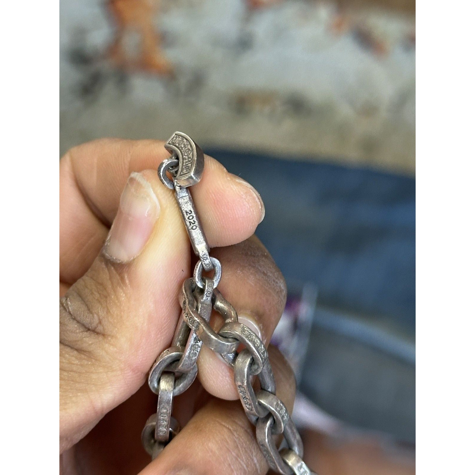 Chrome hearts paper chain bracelet