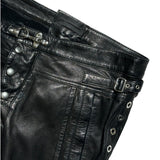 Moto leather zippered pant