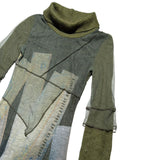 Mesh layered asymmetric dress