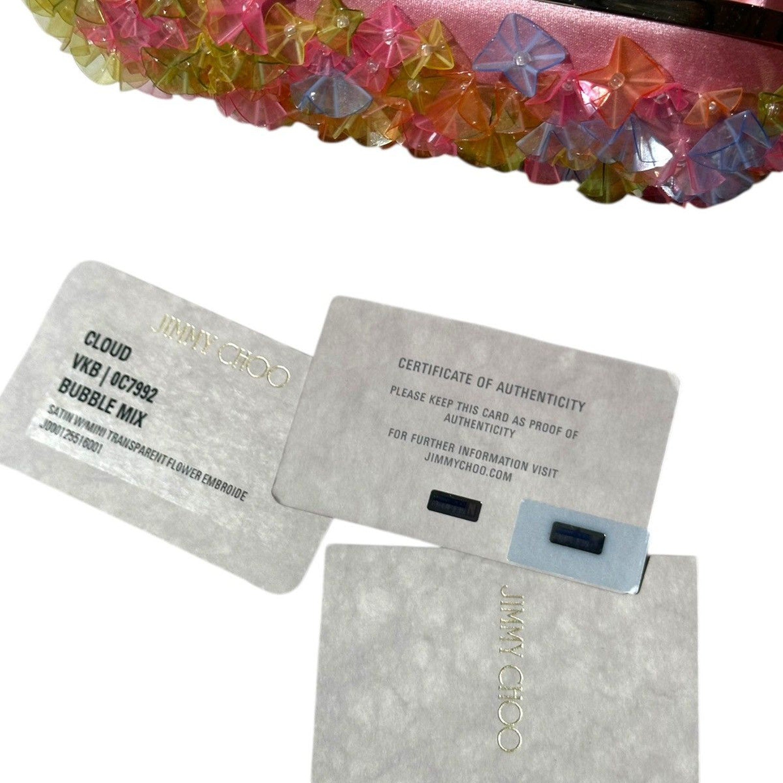 Cloud transparent flowers satin clutch