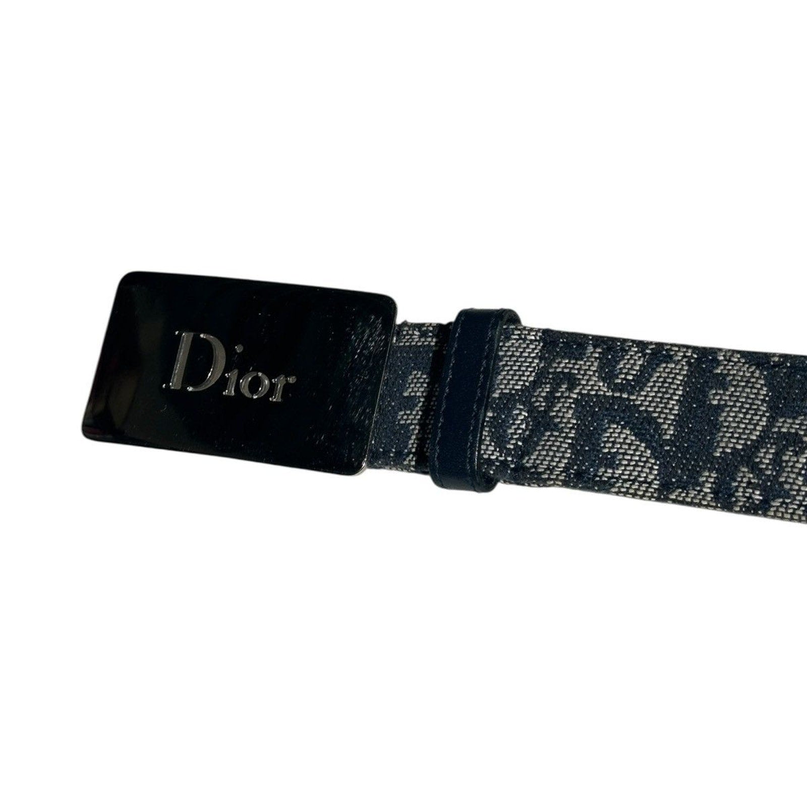 Monogram logo leather belt