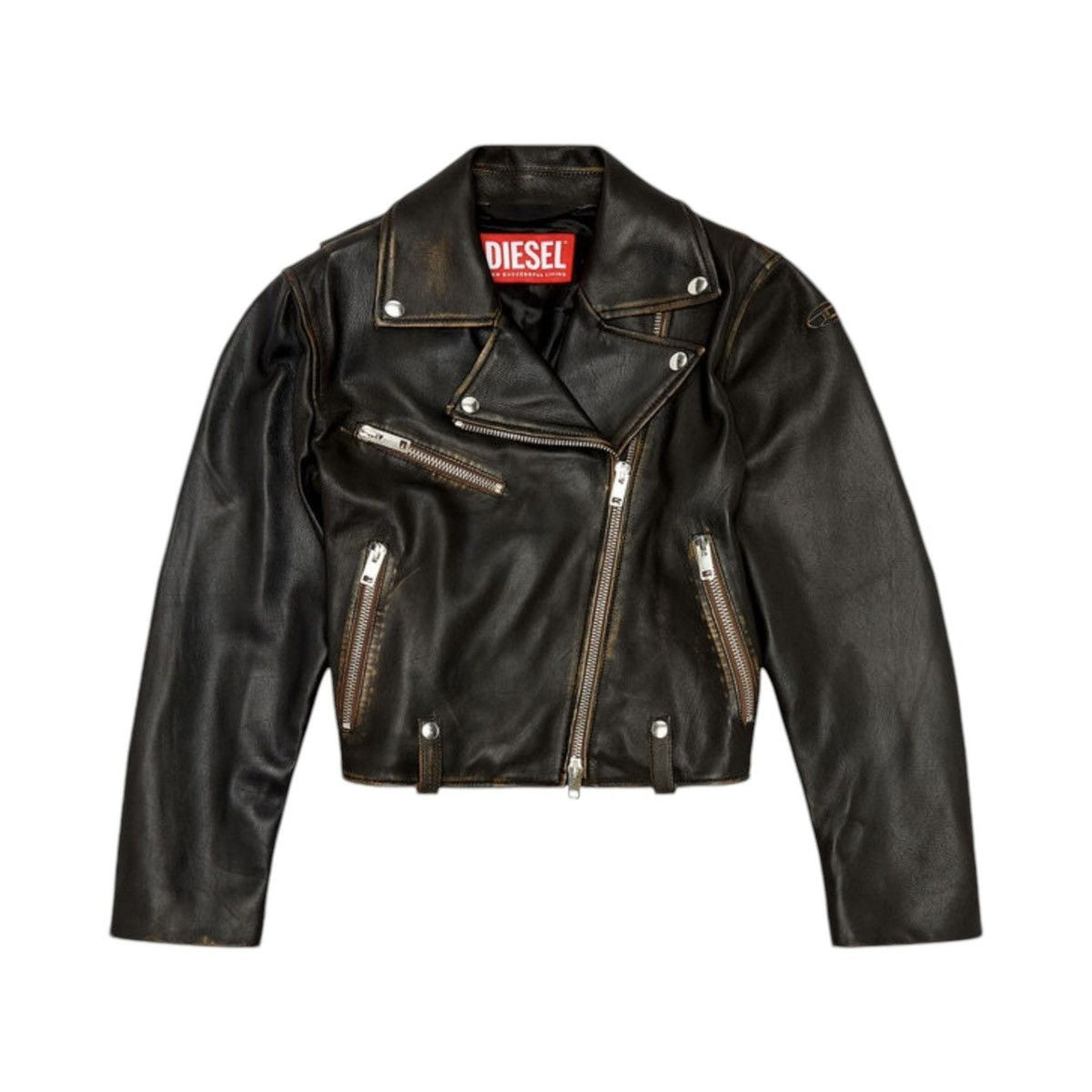 L-edmea cropped leather jacket