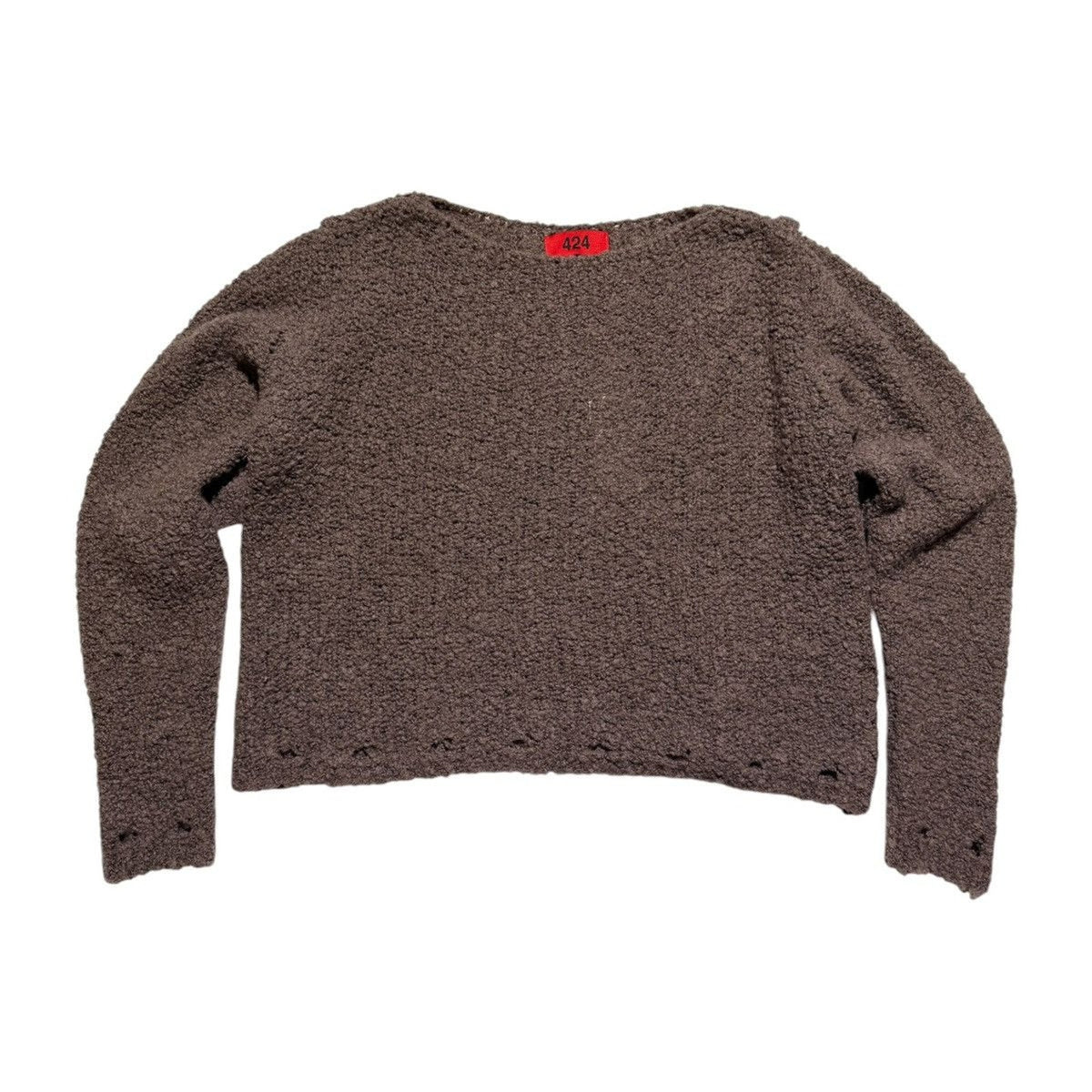 Boucle wool cropped sweater