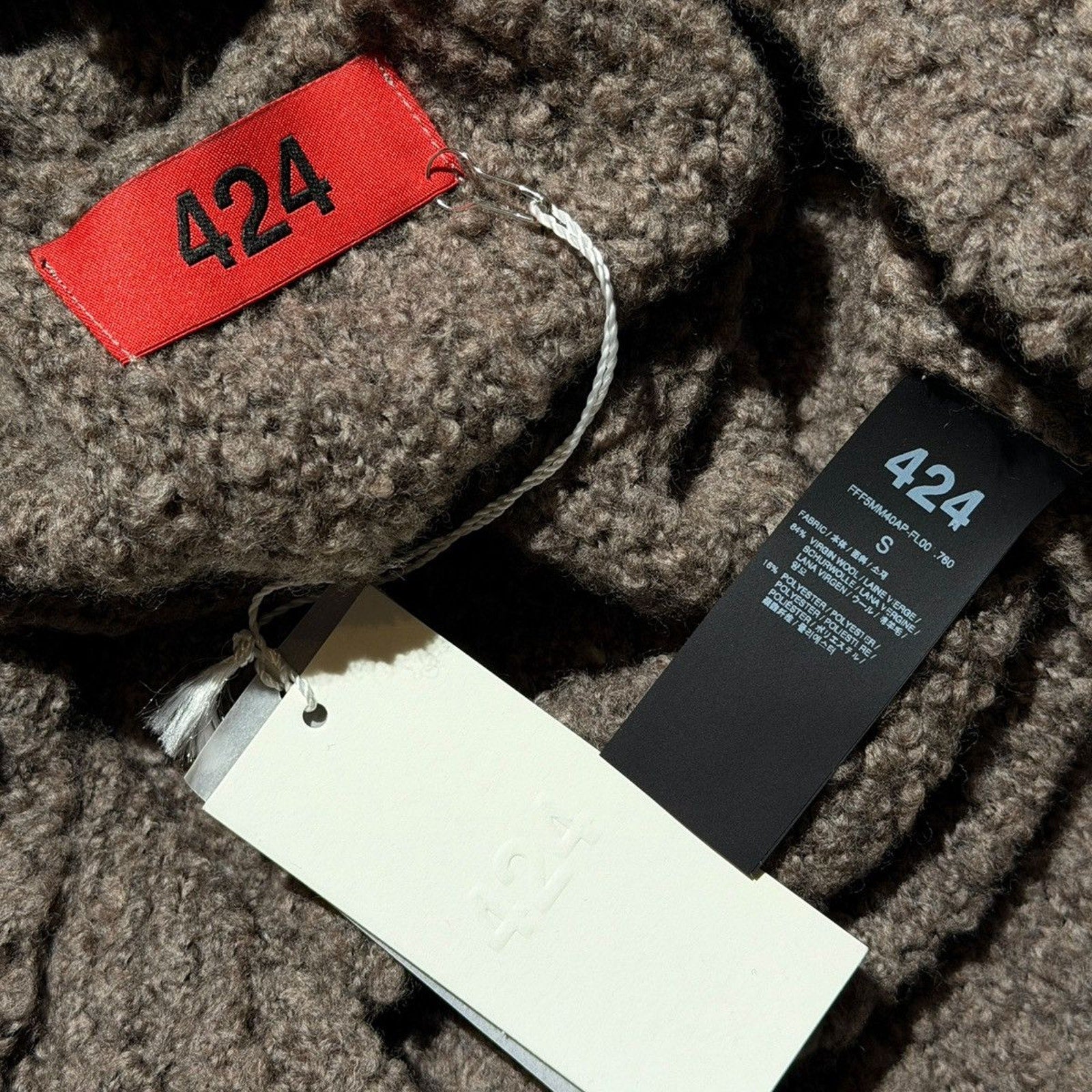 Boucle wool cropped sweater