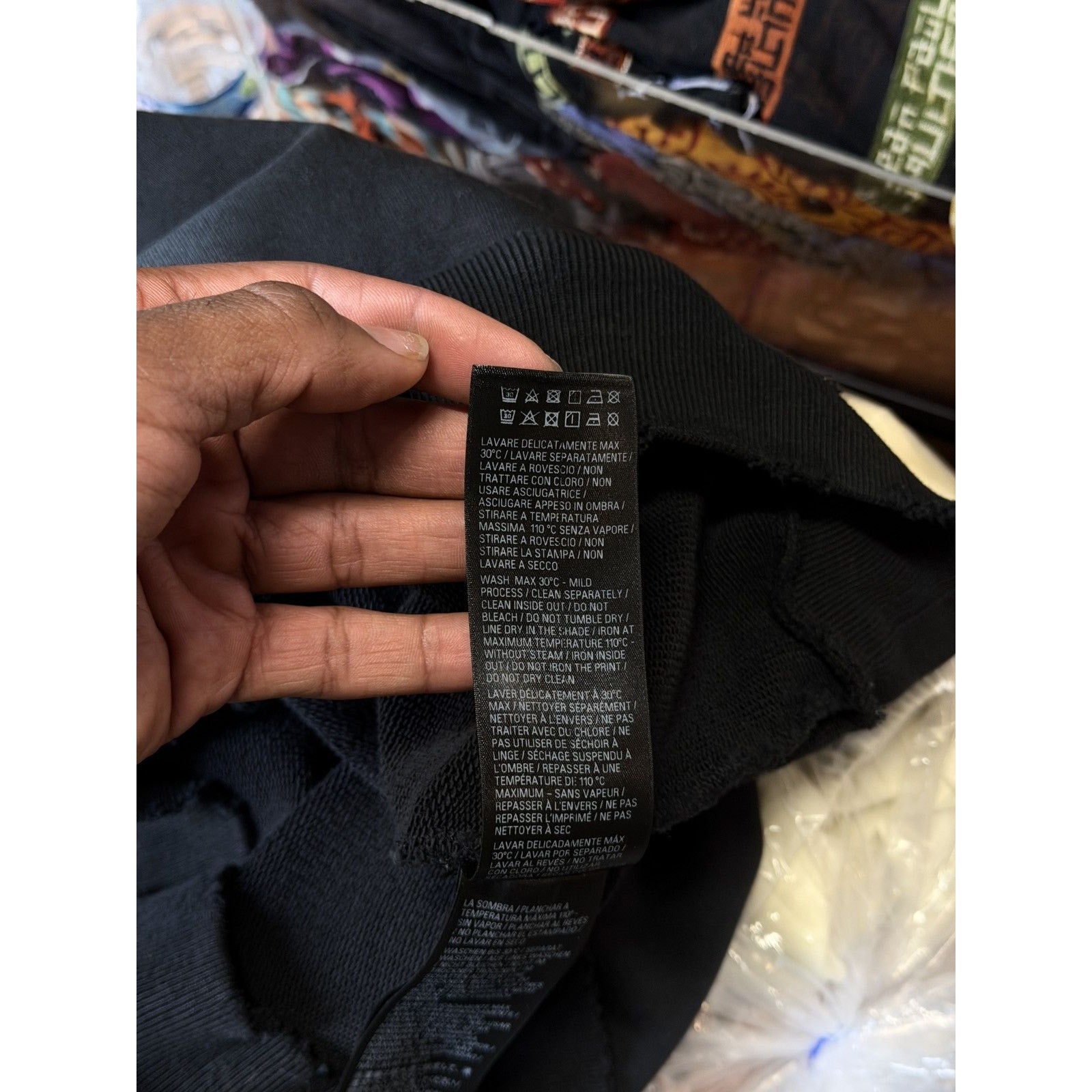 3B logo distressed hoodie