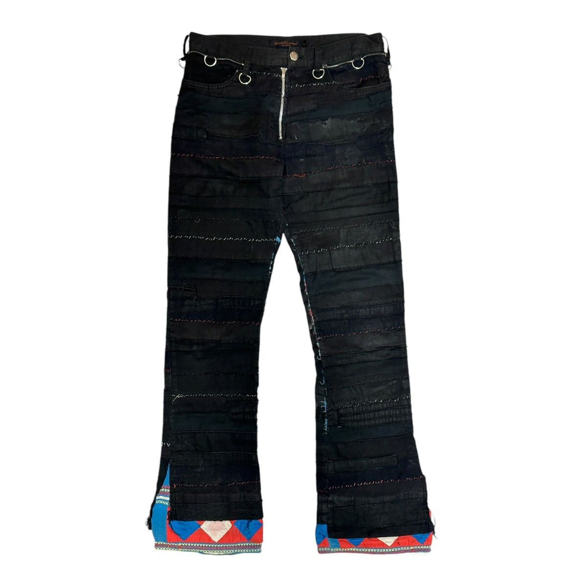 SS03 Ethnic scab flare denim