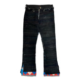 SS03 Ethnic scab flare denim