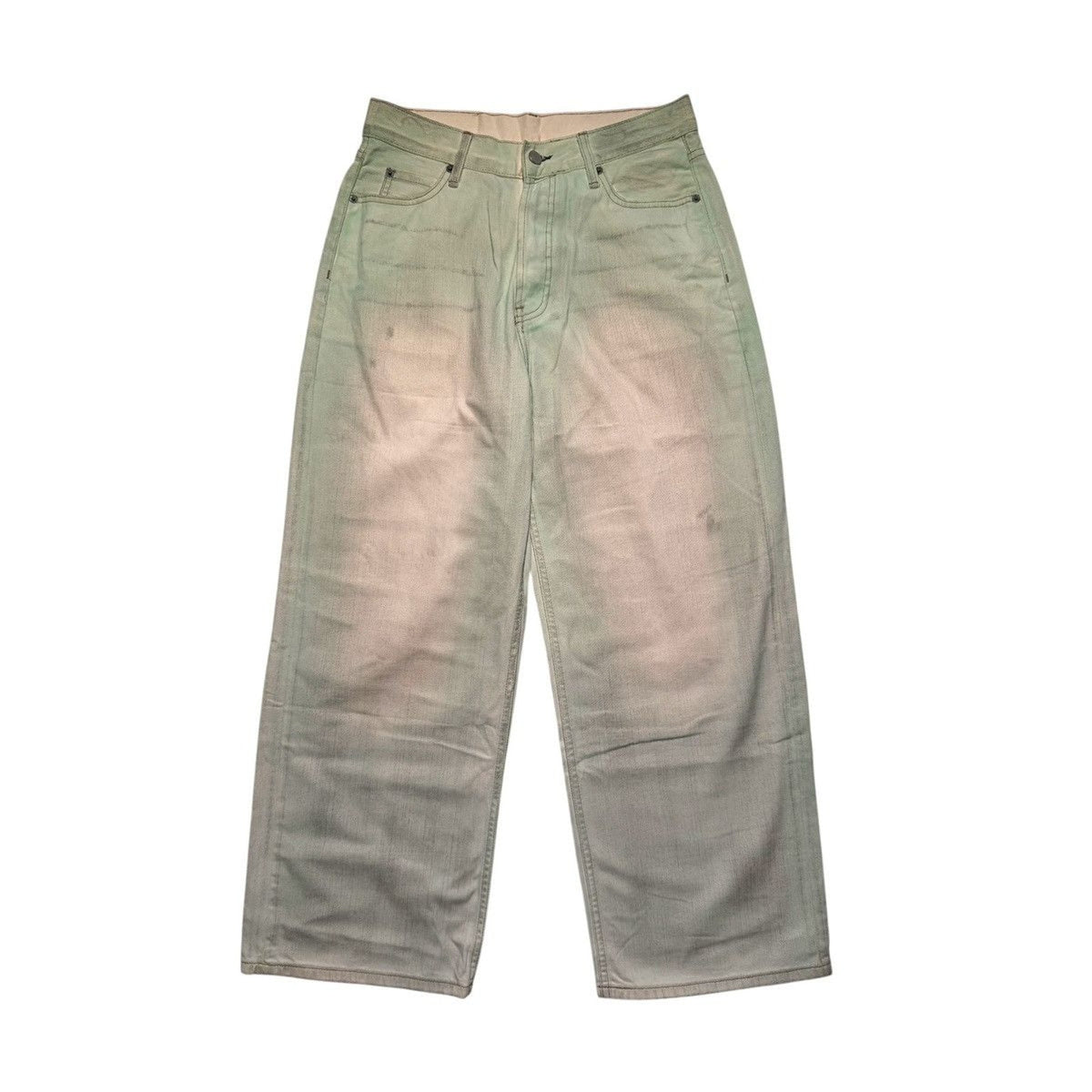 Baggy wide leg washed denim