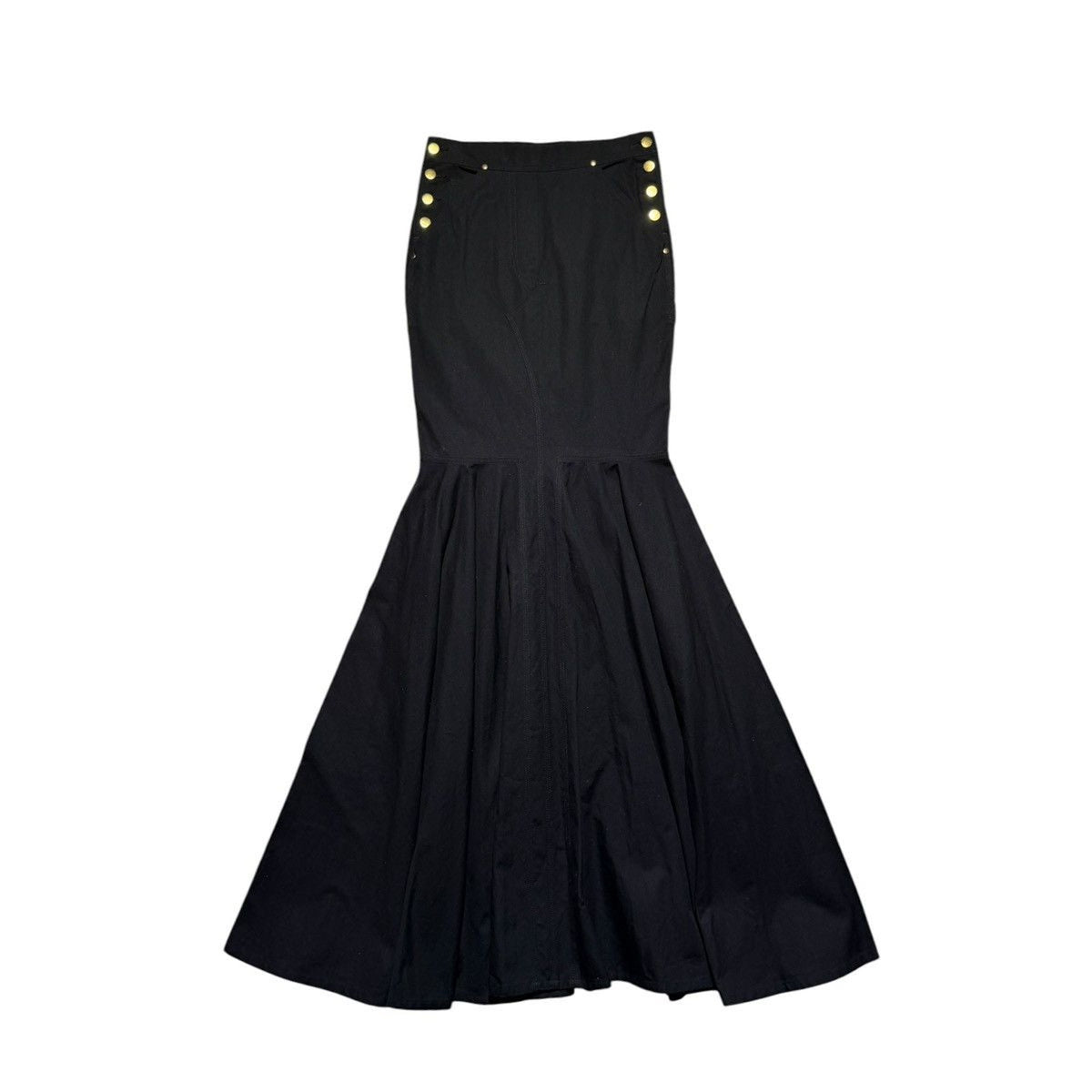 Denim maxi mermaid skirt