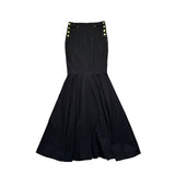 Denim maxi mermaid skirt