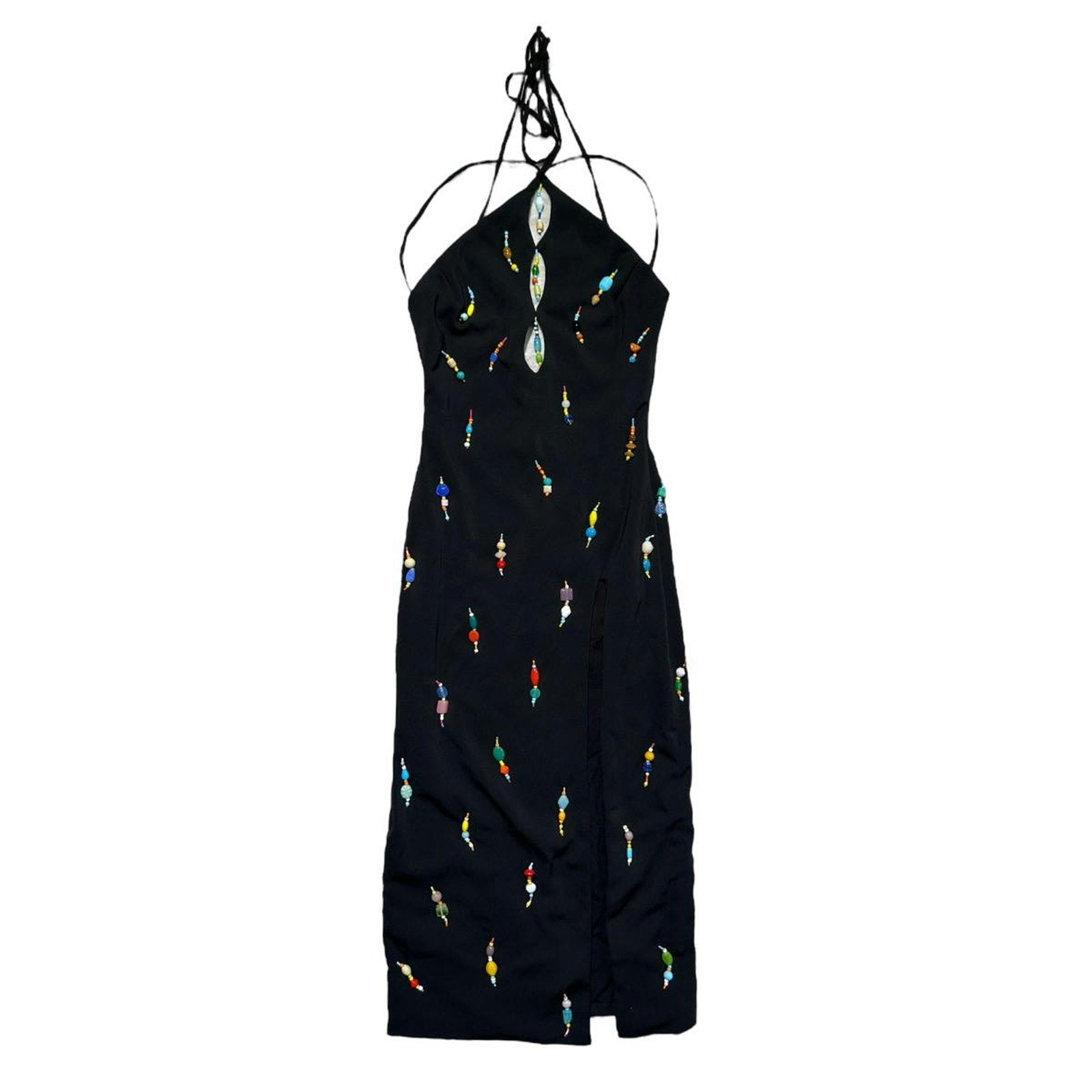 Crepe hand beaded dress