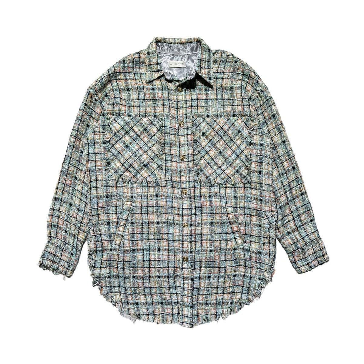 Oversized tweed flannel