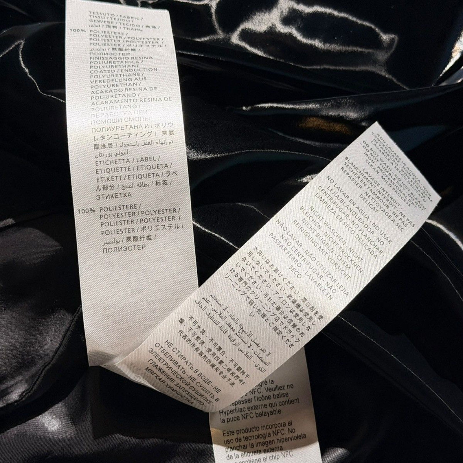 Glossy nylon zippered jacket