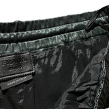 Leather zippered shorts