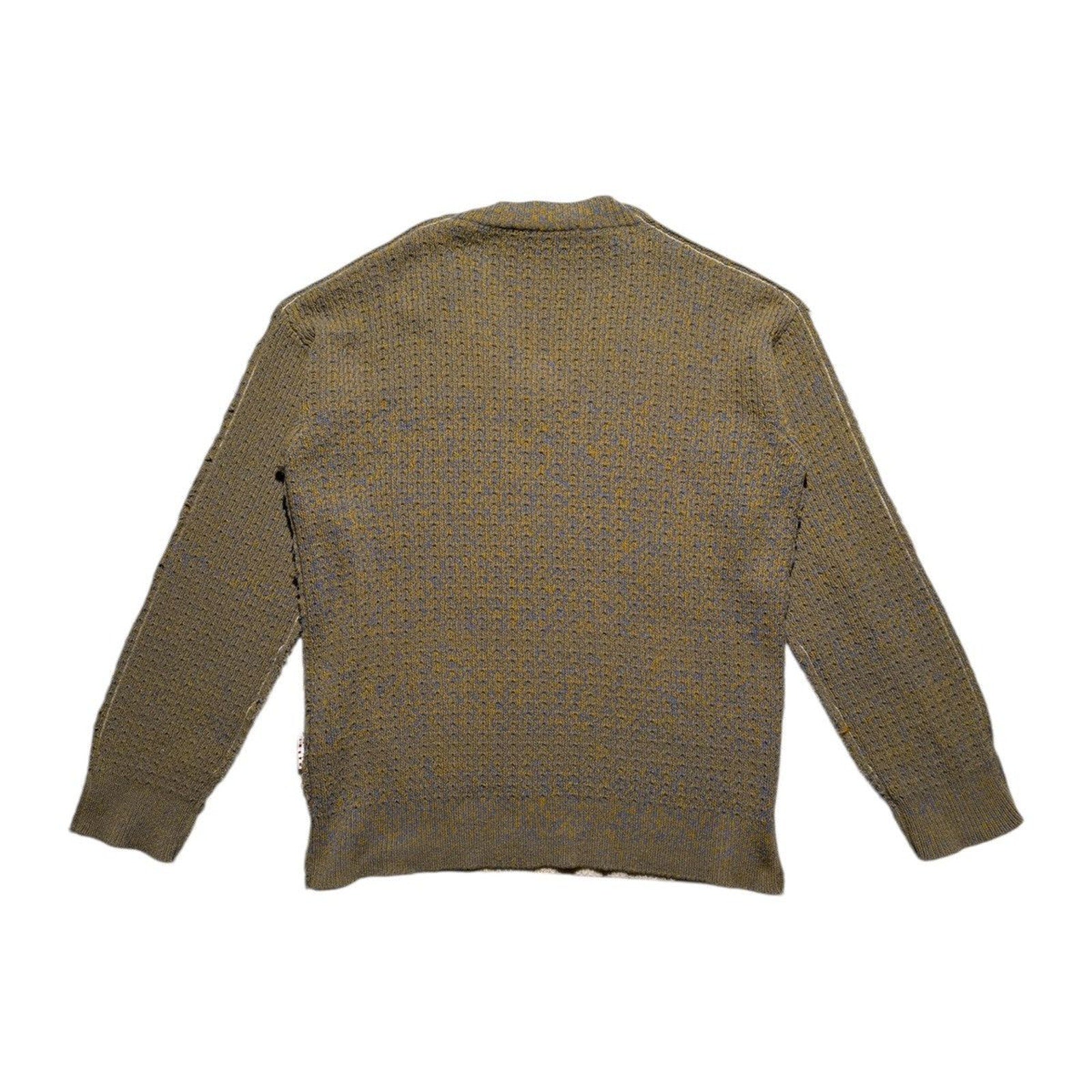 Two tone v neck sweater