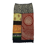 Tribal mesh patchwork skirt