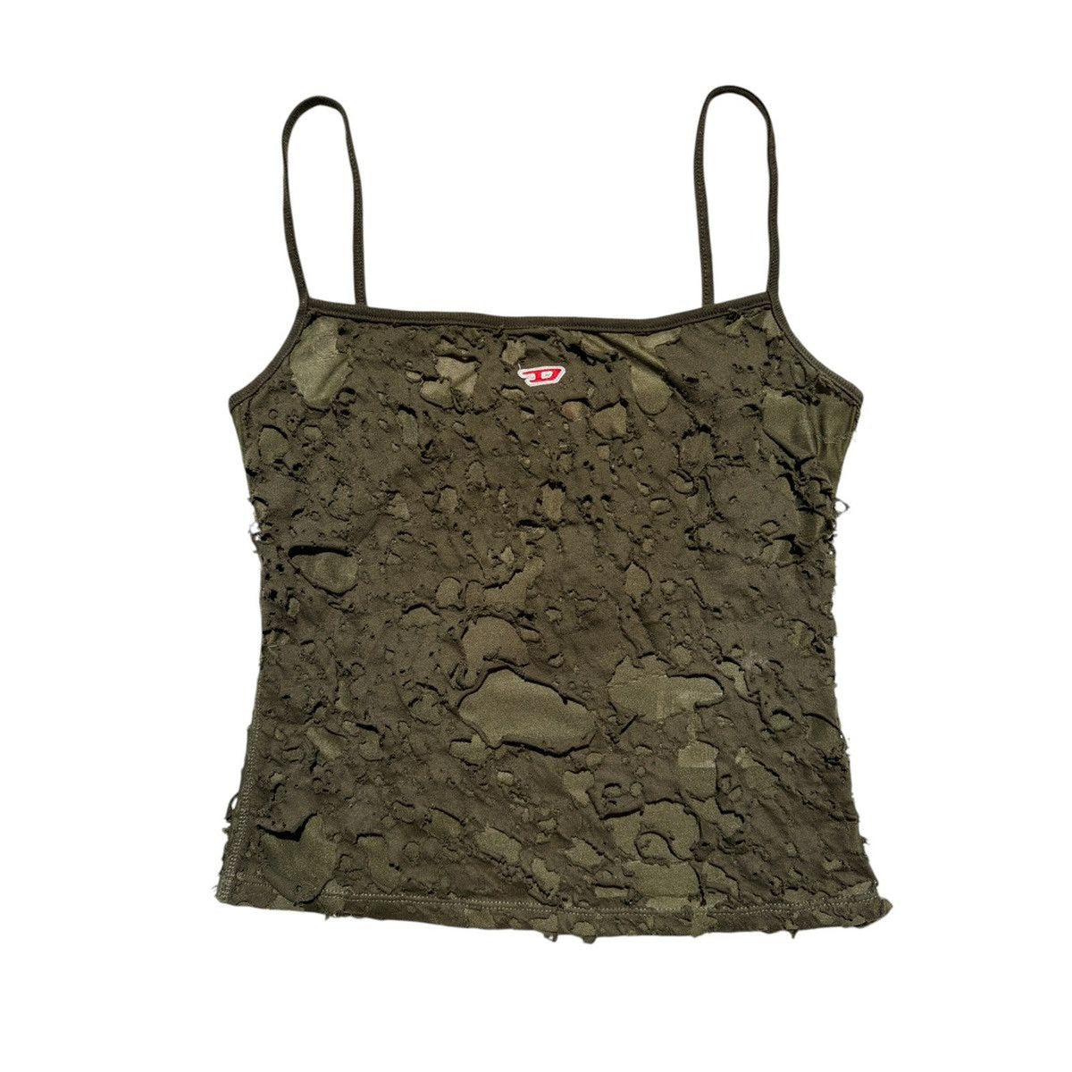 Distressed cropped tank