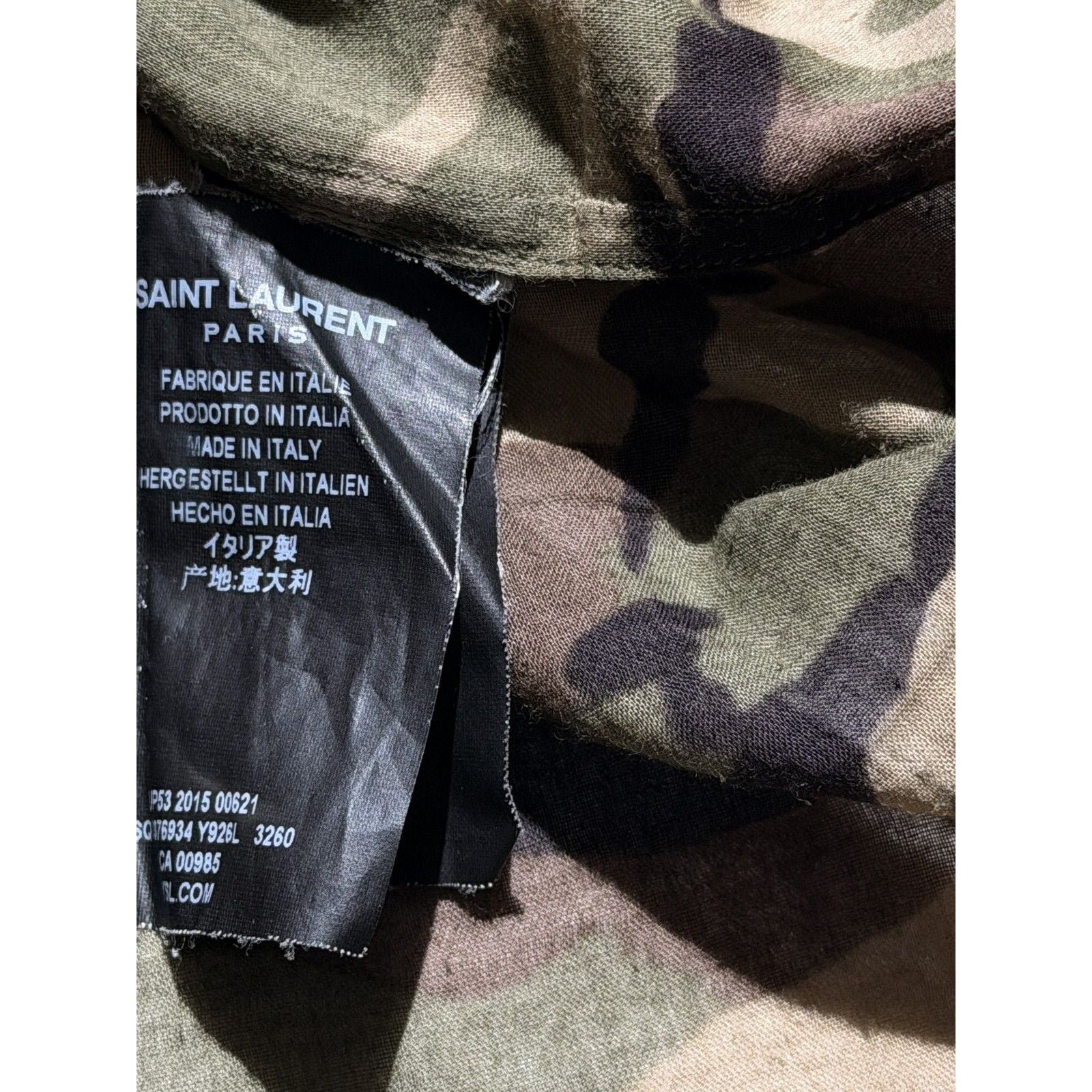 Camo cotton button down