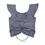 Reconstructed crystal crop top