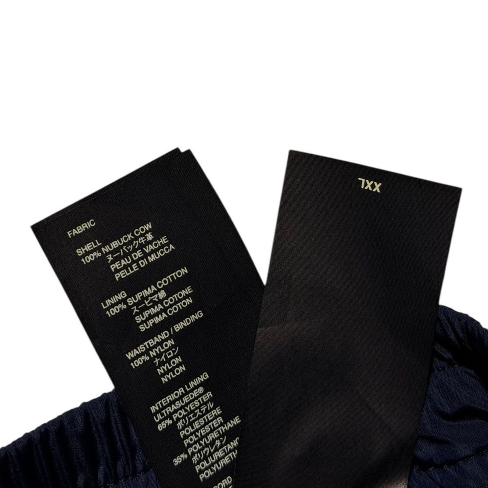 Full leather nubuck suede drawstring pant