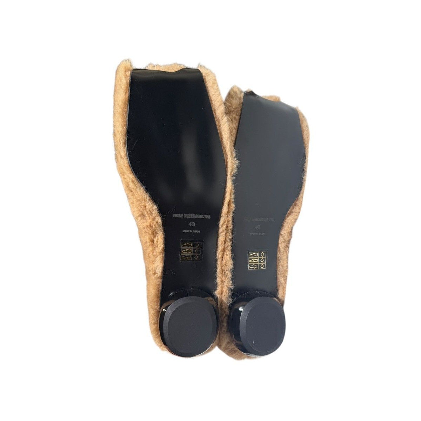 Diablo fur ballerina flat