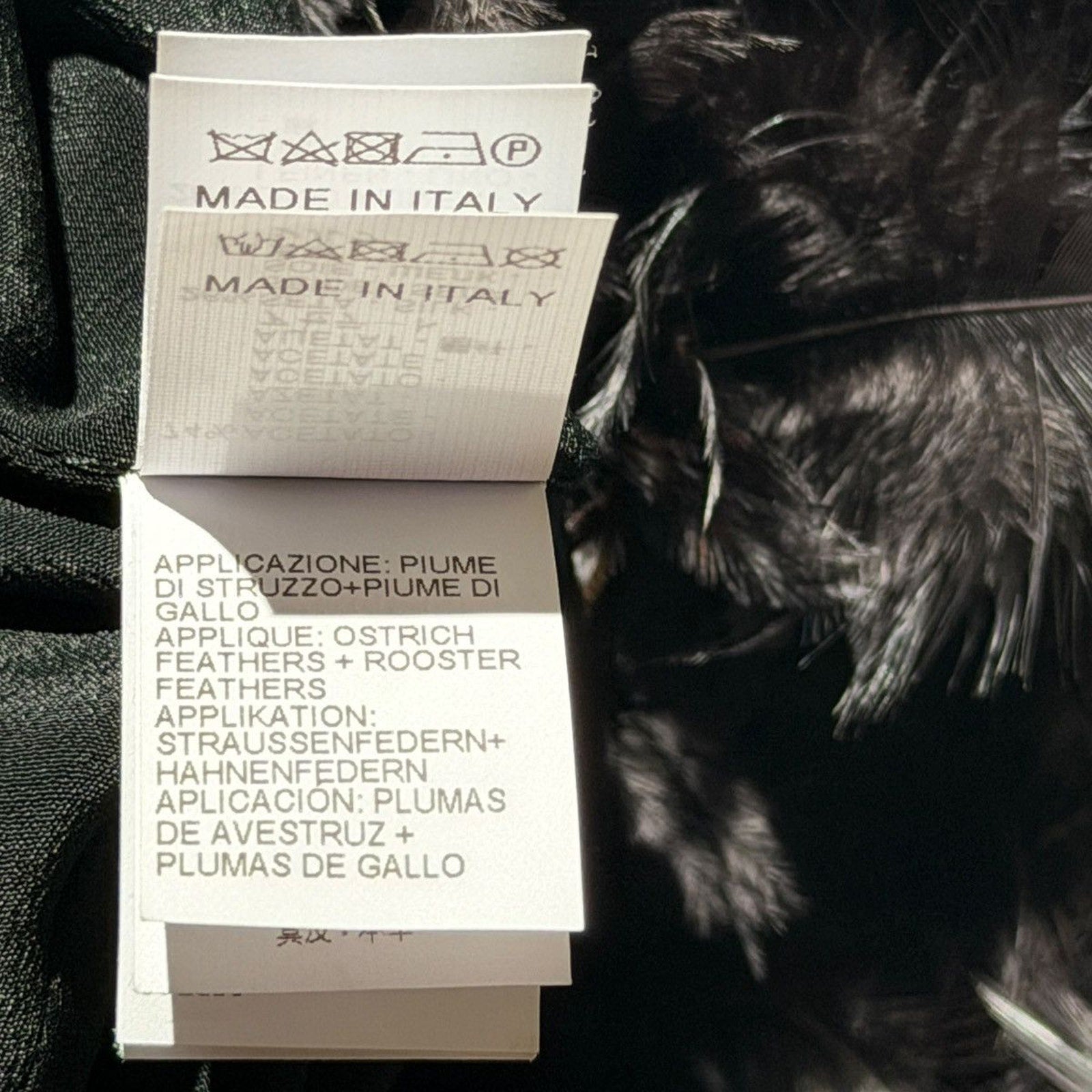 $5,840 ostrich feather vest