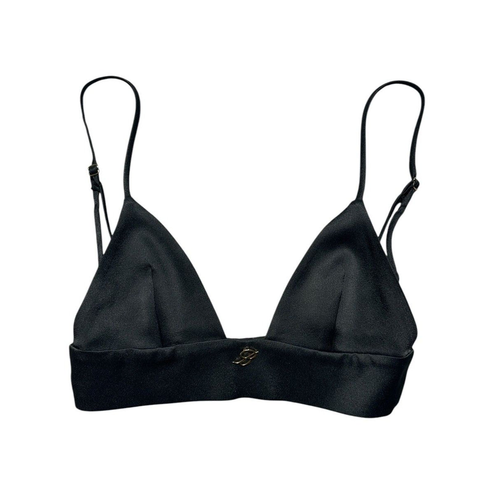 Satin bralette with logo