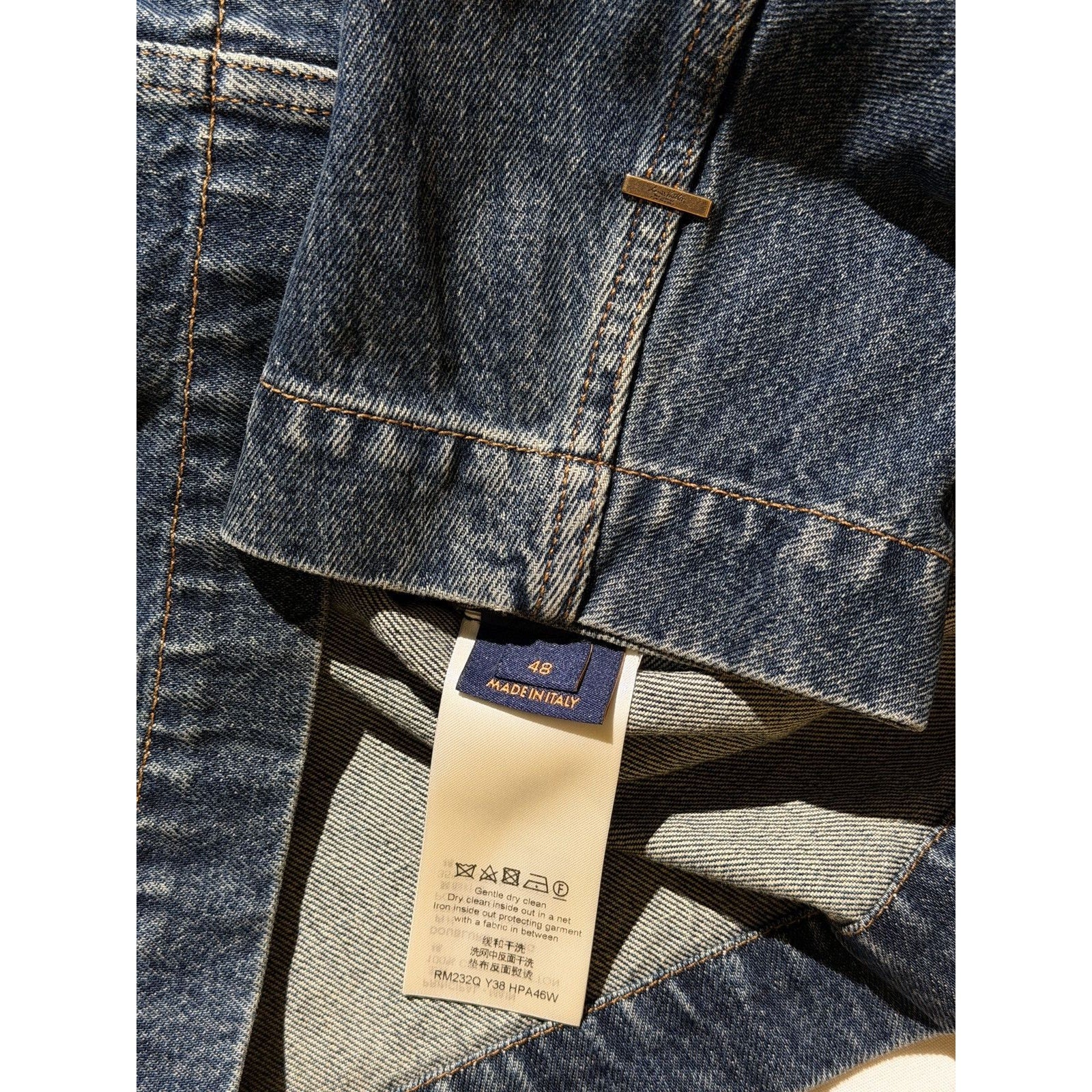Monogram embossed Workwear denim jacket