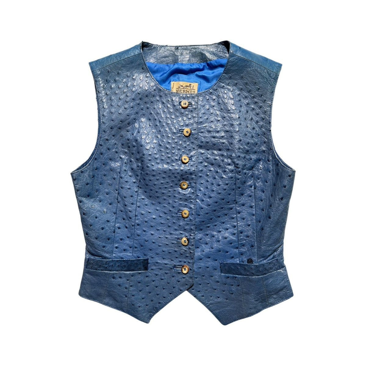 Ostrich leather vest
