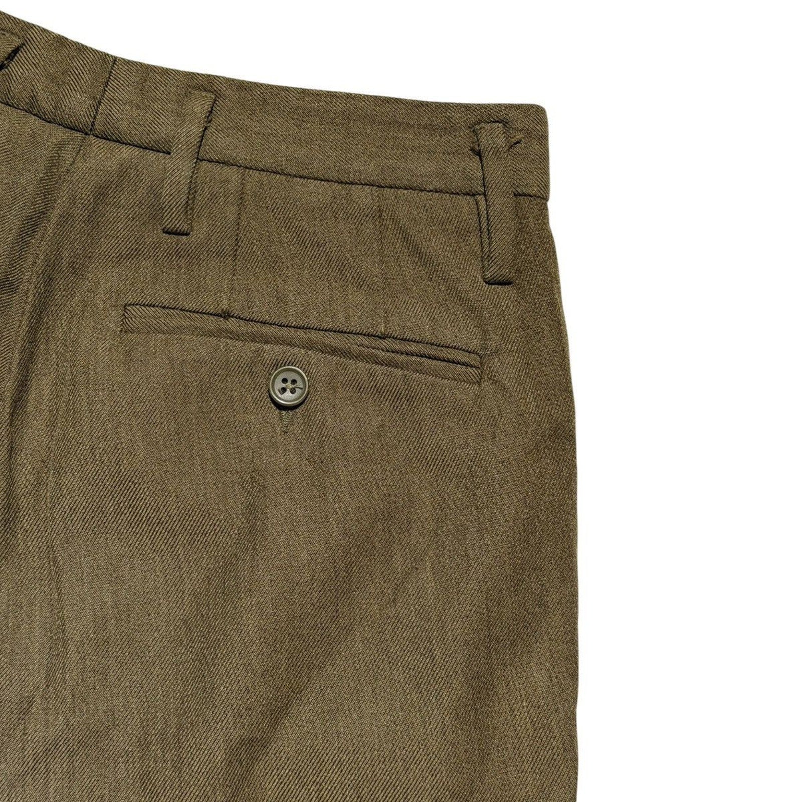 Wool military cuff pant pant