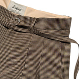 L’equip boyce houndstooth belted wide leg shorts