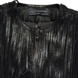 Fringe tassle leather jacket