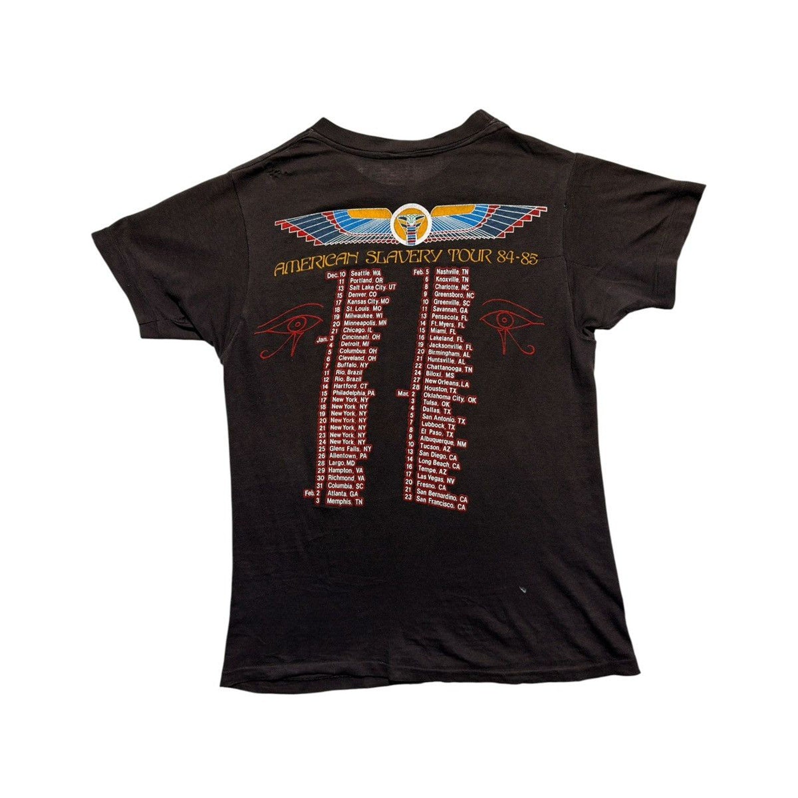 Iron Maiden 1984 american slavery tour vintage tee