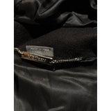 Hooded Velvet Trimmed Wool Cape