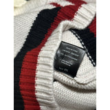 Cashmere striped knit rugby polo