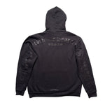 Triple black logo hoodie