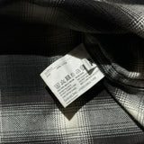 Oversized full zip Checkered paneled flannel