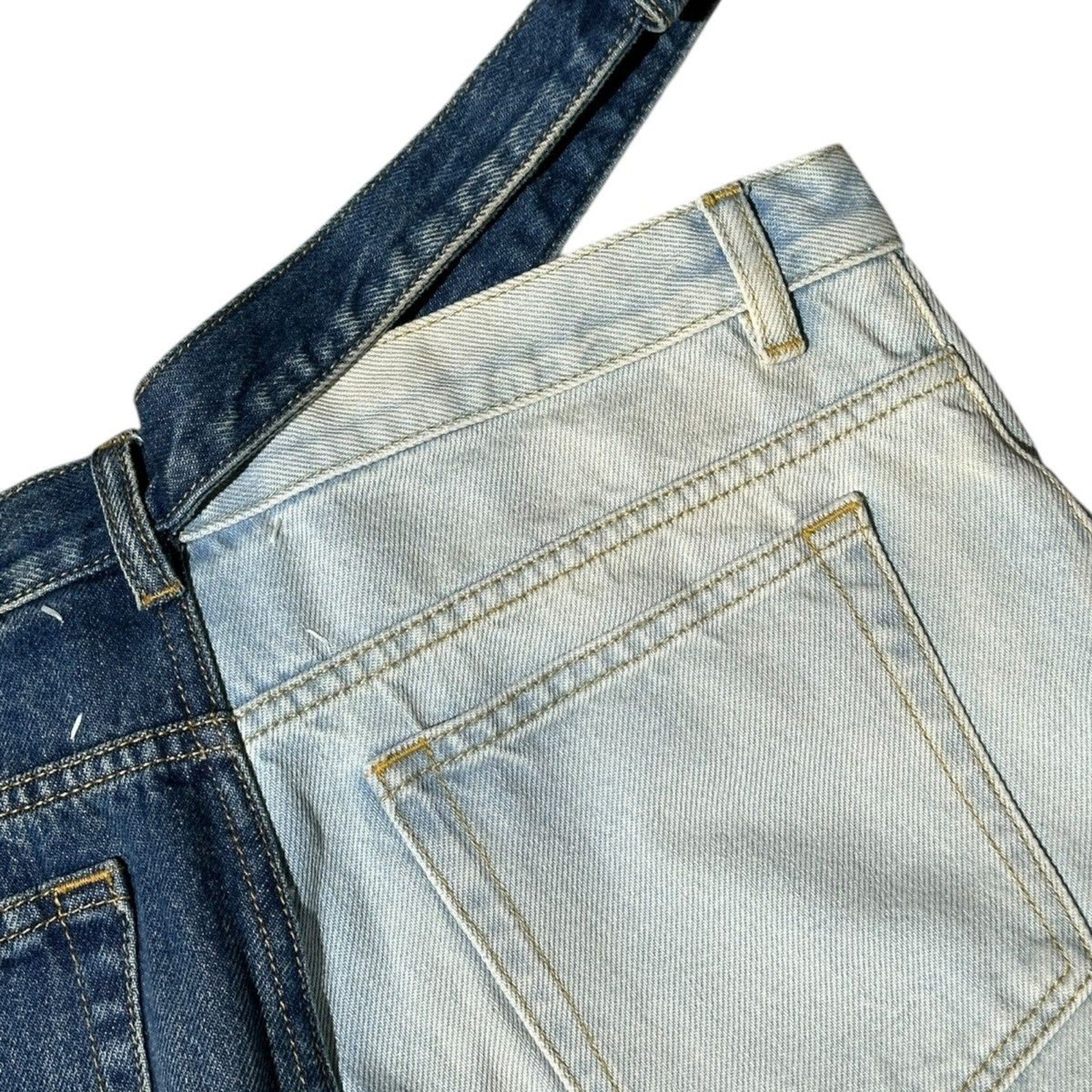 Two tone Hybrid leg denim