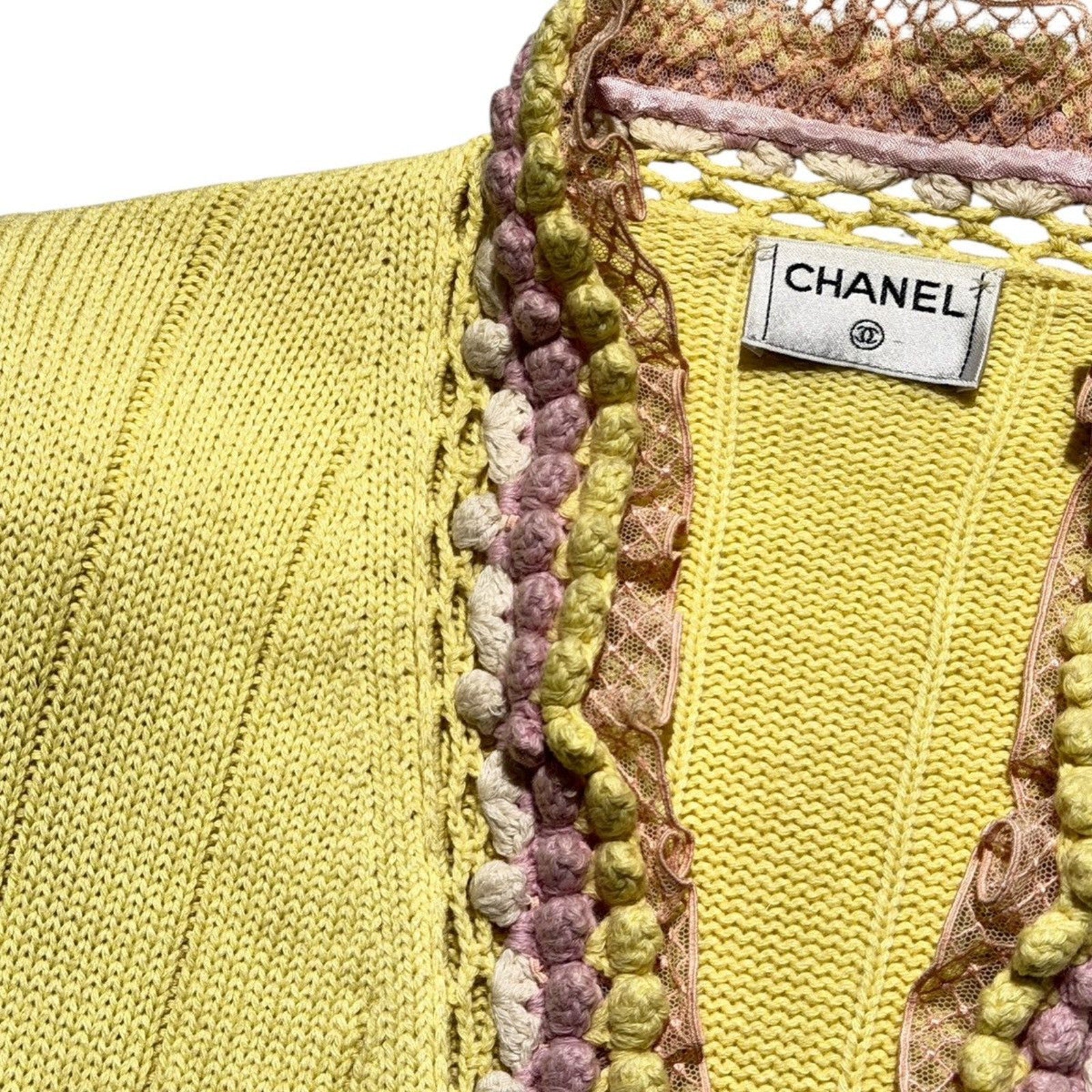 2004 cruise “pom pom” cashmere cardigan