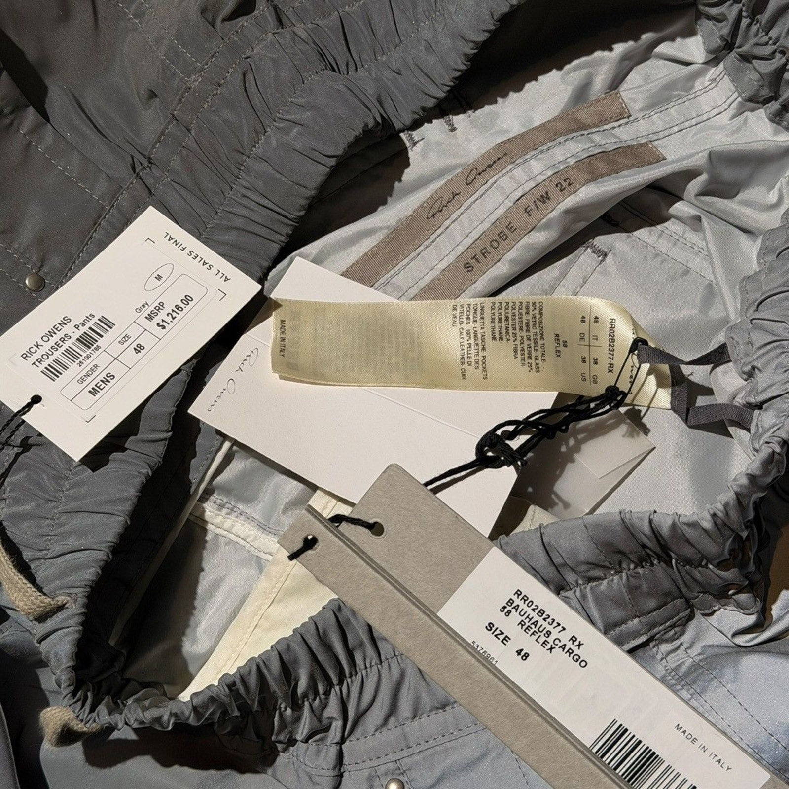 FW22 strobe moon reflective bahaus cargo
