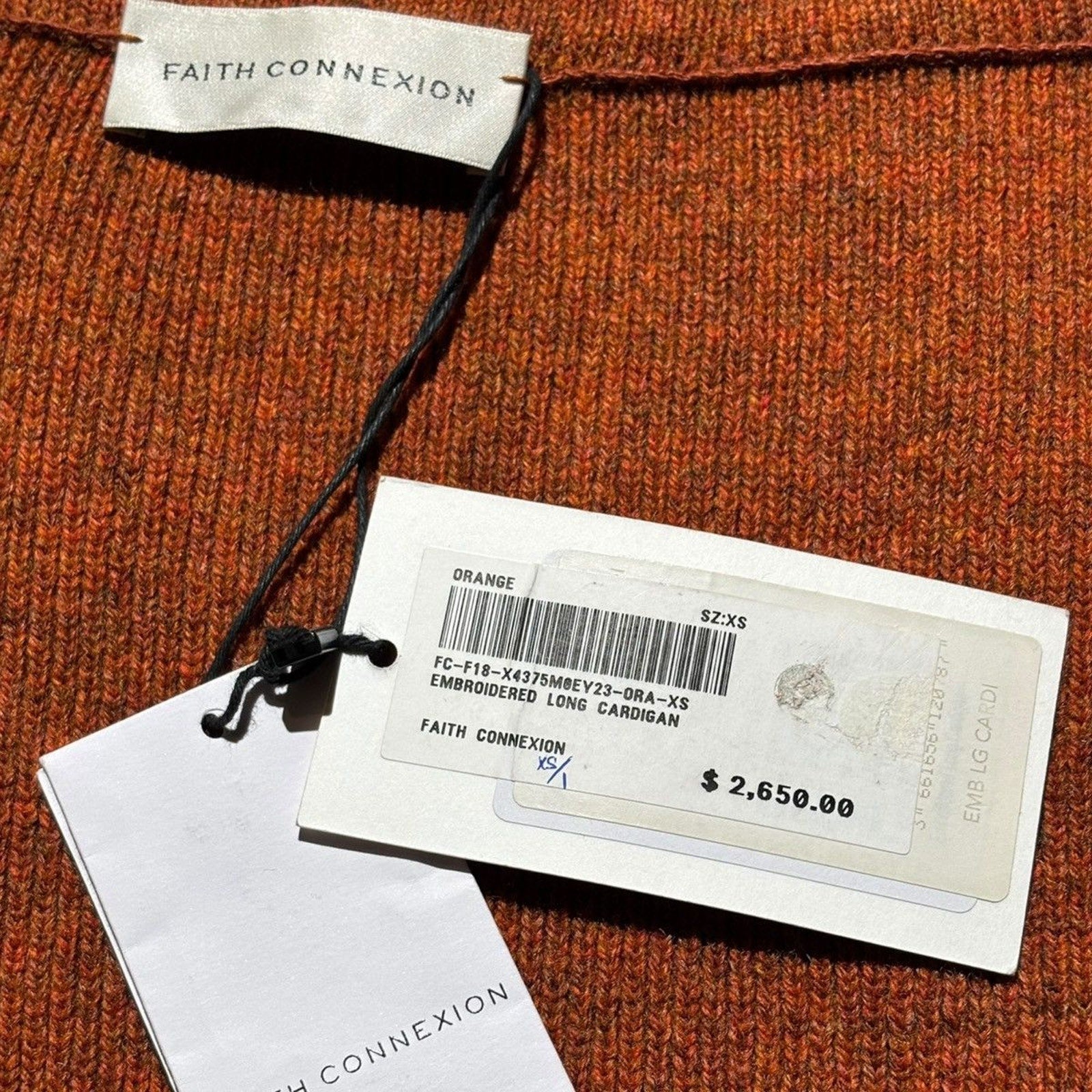 Oversized Runway crystal embellished wool cardigan