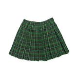 Pleated plaid miniskirt