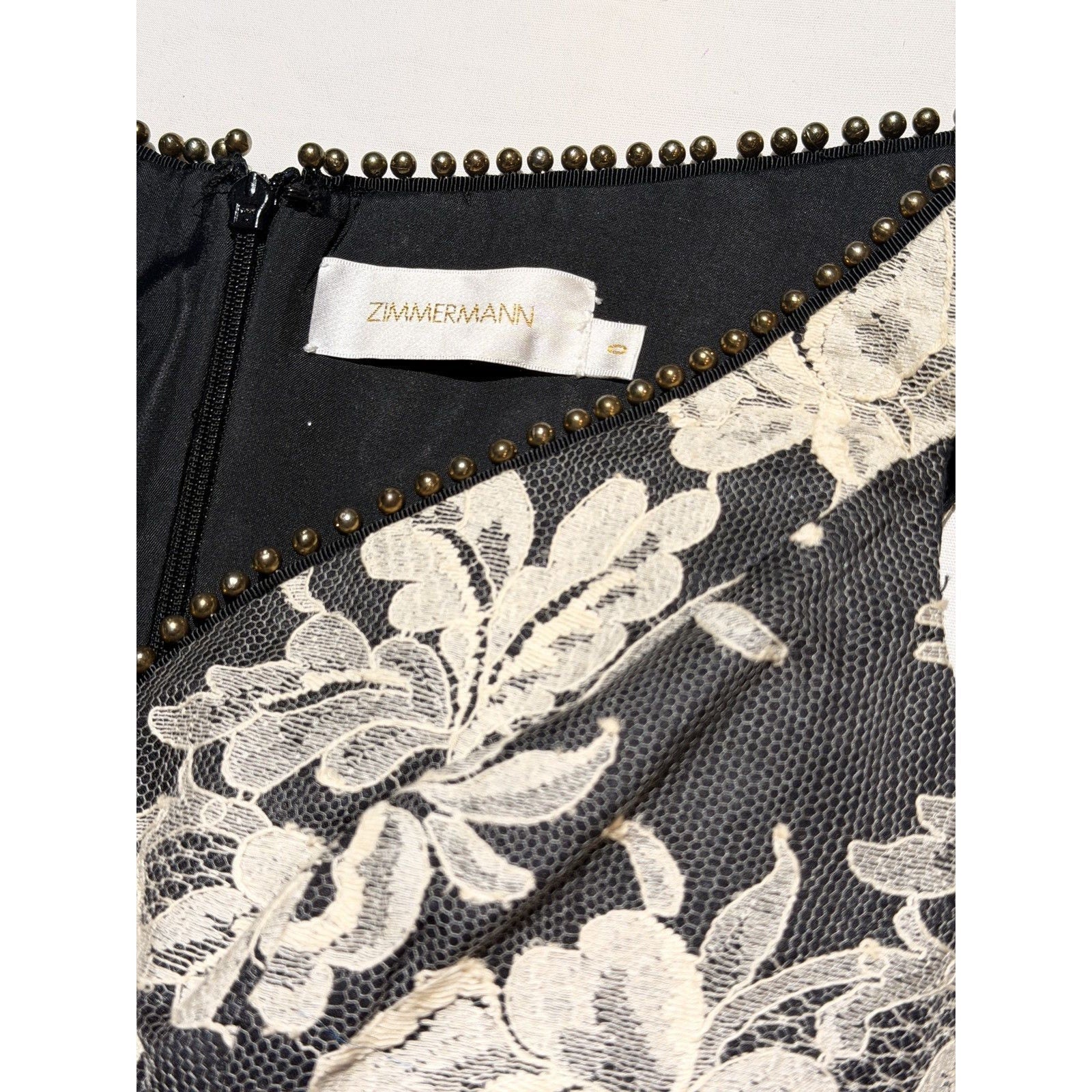 Runway Layered lace studded bodysuit/romper