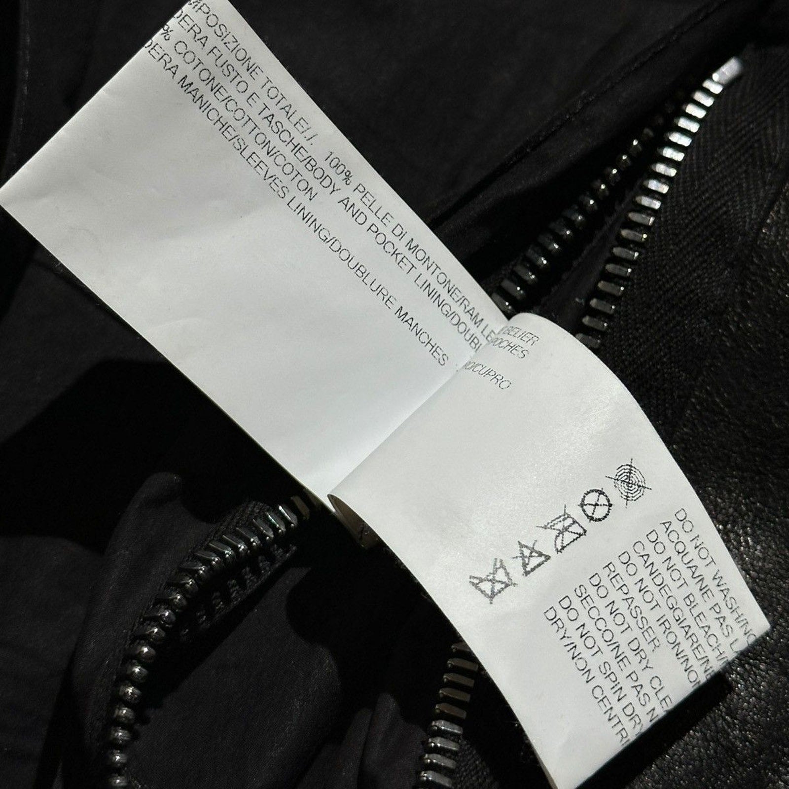Classic leather zip front racer cafe jacket