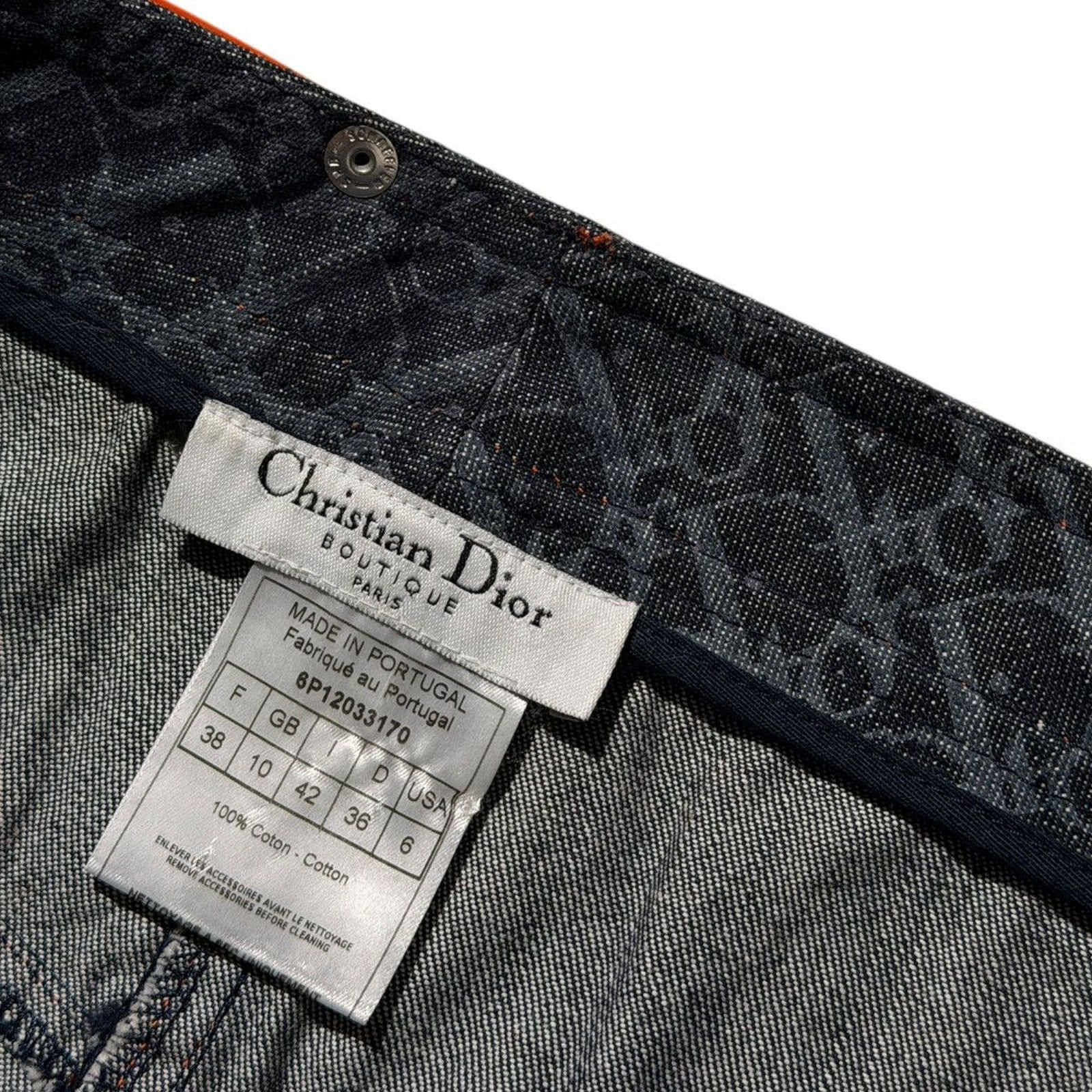 SS06 Flight monogram denim skirt