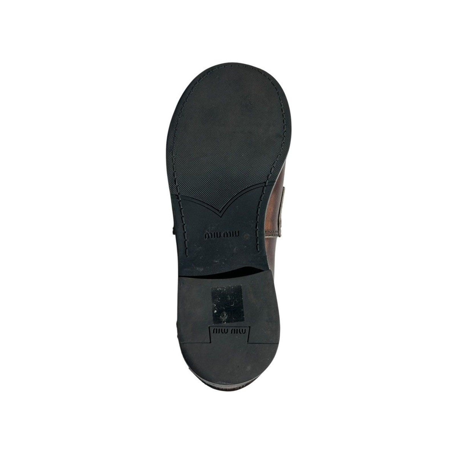 Vintage effect penny loafers