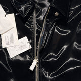Glossy nylon zippered jacket