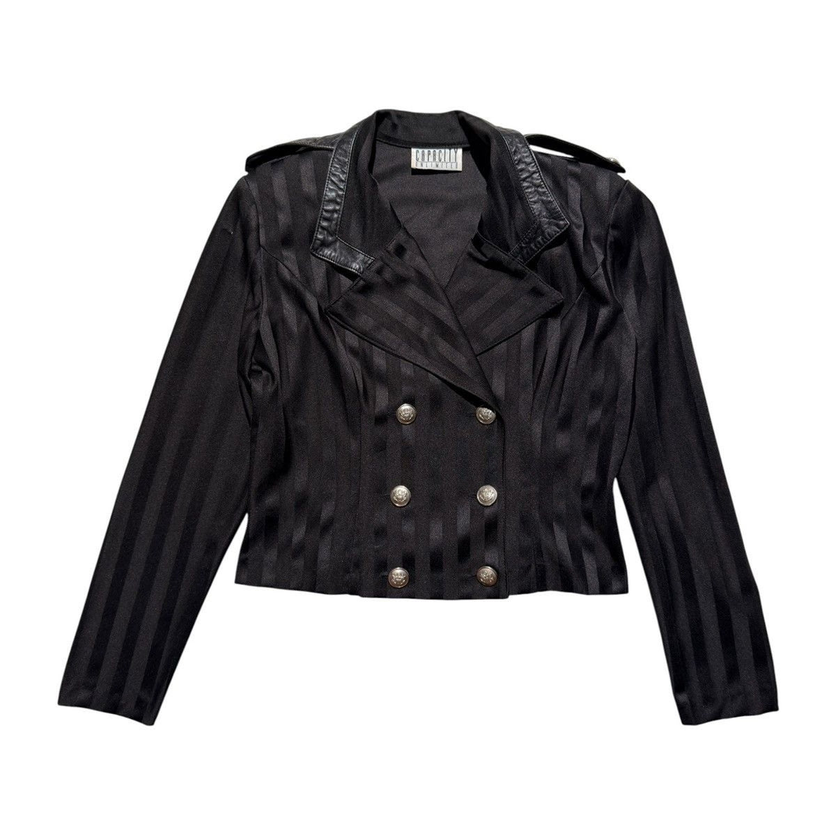 Capacity striped Napoleon cropped blazer